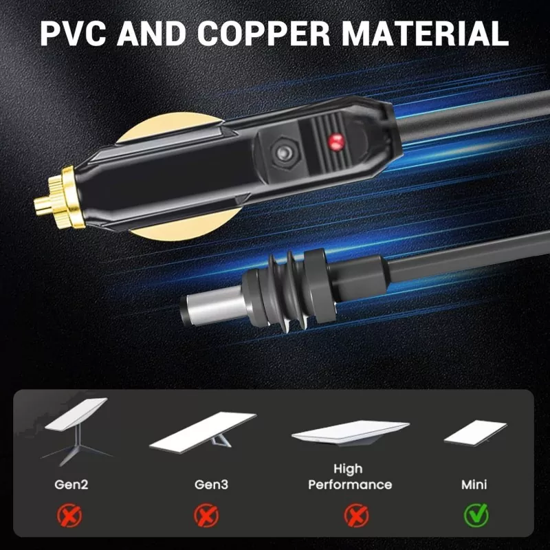 Starlink DC to Gold Plated Car Charger Cable