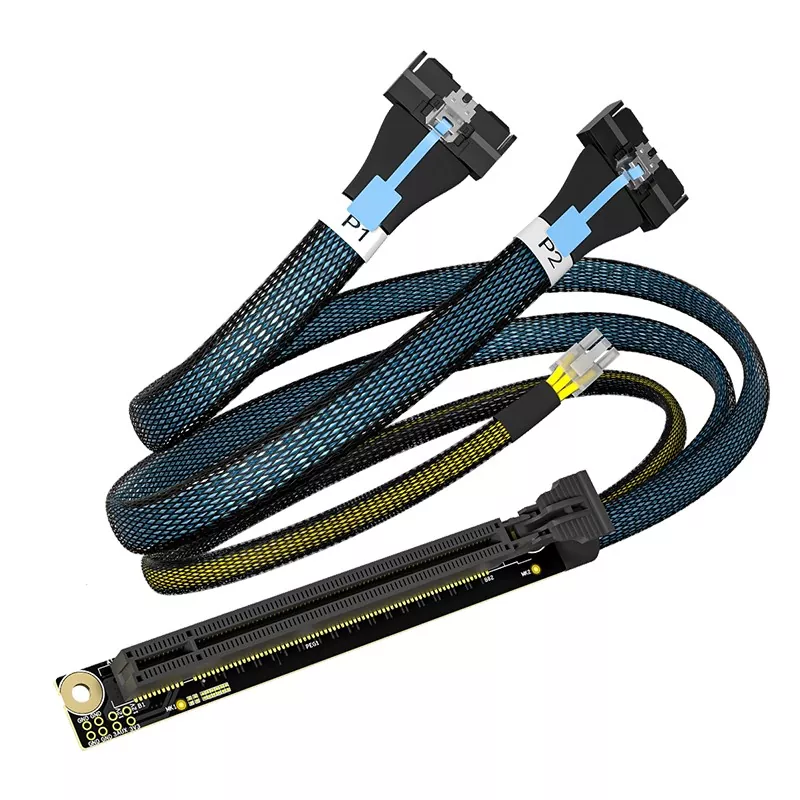 PCIe X16 से 2MCIO 8X केबल